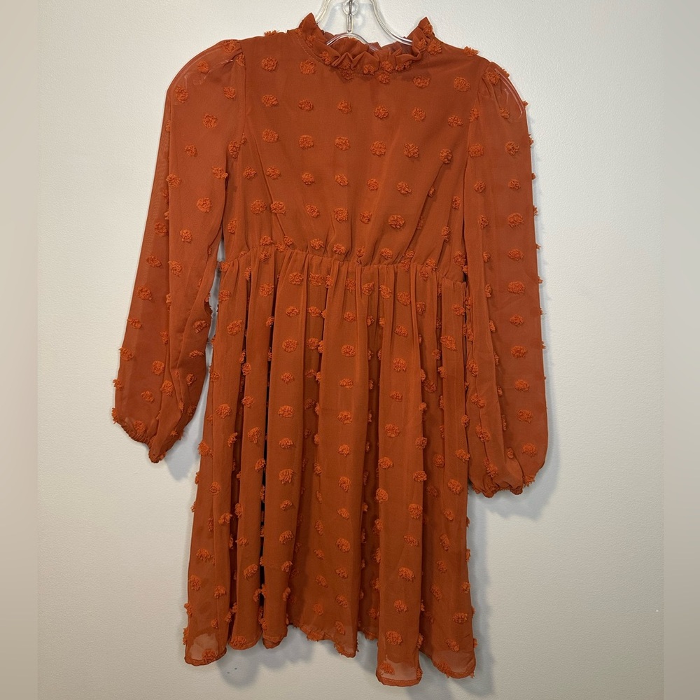Flypigs Girls Dress - Burnt Orange